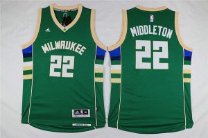 Maillot De Basket Milwaukee Bucks Khris Middleton 22 Tissus Sportif Fans Edition Vert